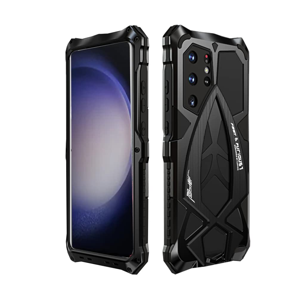CeeEee Galaxy S23 Ultra Hülle Metall Stossfeste Outdoor Schutzhülle Case für Samsung S23Ultra Integr