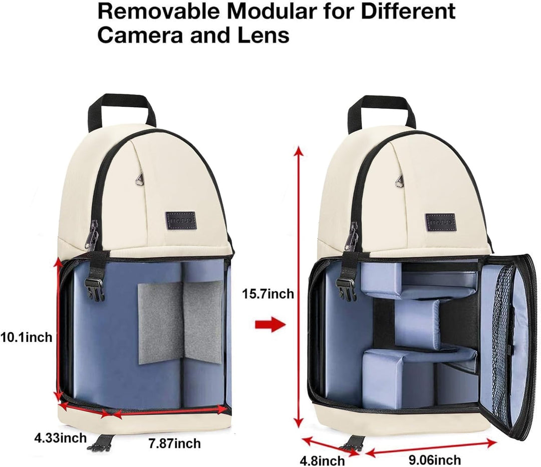 MOSISO Kamera Umhängetasche,DSLR/SLR/Spiegellos Kameratasche Stossfeste Fotografie Kamerarucksack mi