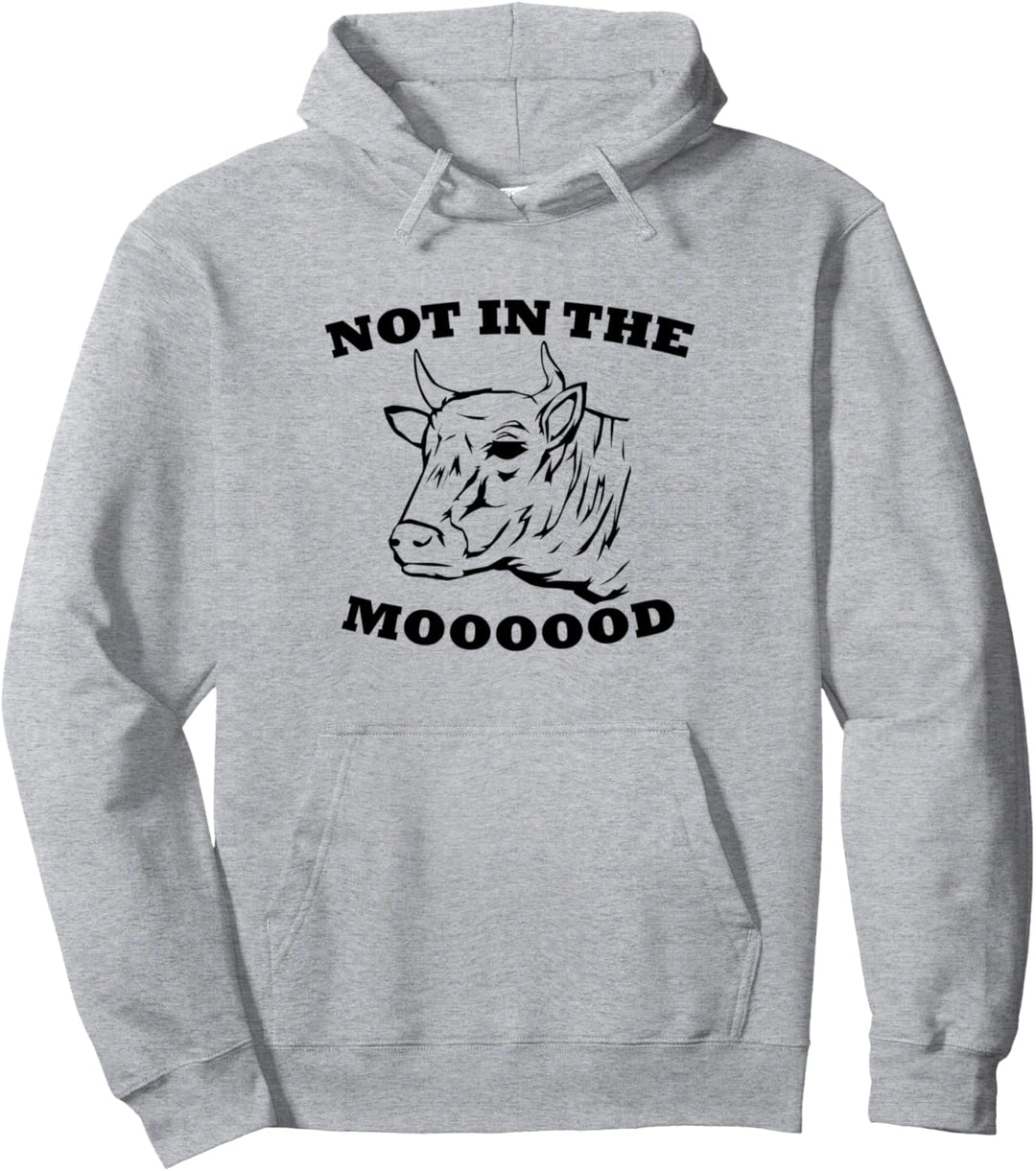 Nicht im Mooood Lustige Kuh Bauernhof Tier Pullover Hoodie