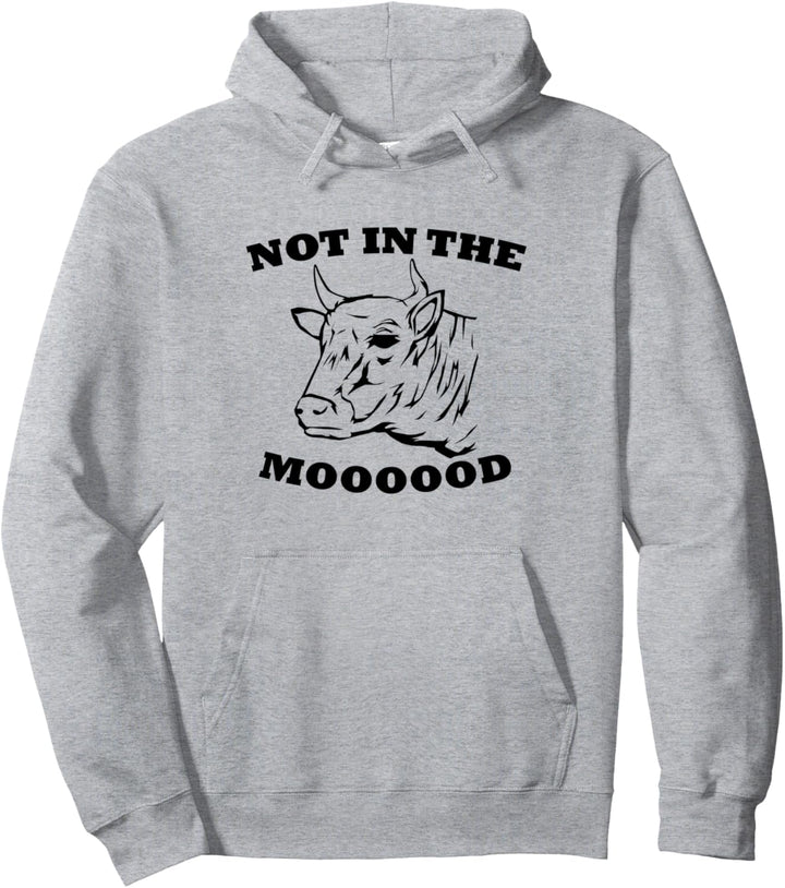 Nicht im Mooood Lustige Kuh Bauernhof Tier Pullover Hoodie