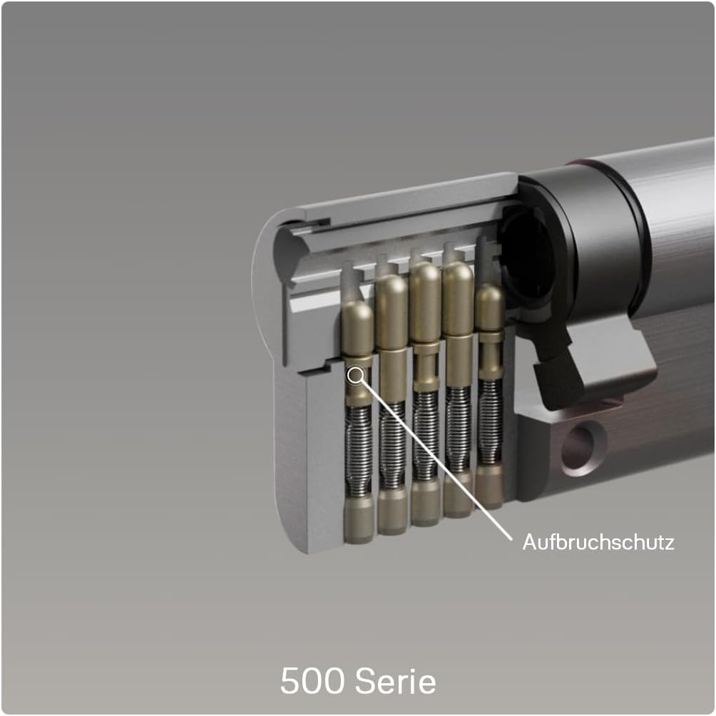 Yale 500 Plus Serie Euro-Profilzylinder – Doppelt – 35/55 – Satin-Nickel – Kartonmenge 1 35/55 Doppe