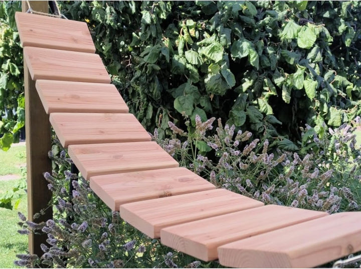 Outdoor Hängebrücke für Katzen - 100cm x 16cm - Kletterwand Catwalk Spielplatz WE-HB-D16-100