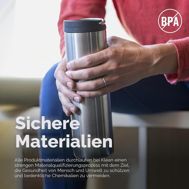 Klean Kanteen Herren tkwide Vi Trinkflasche Einheitsgrösse Brushed Stainless, Einheitsgrösse Brushed