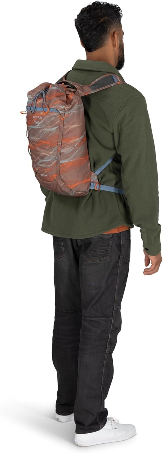 Osprey Unisex Daylite Cinch Pack Backpack (1er Pack), Blue Spikemoss/Alkaline