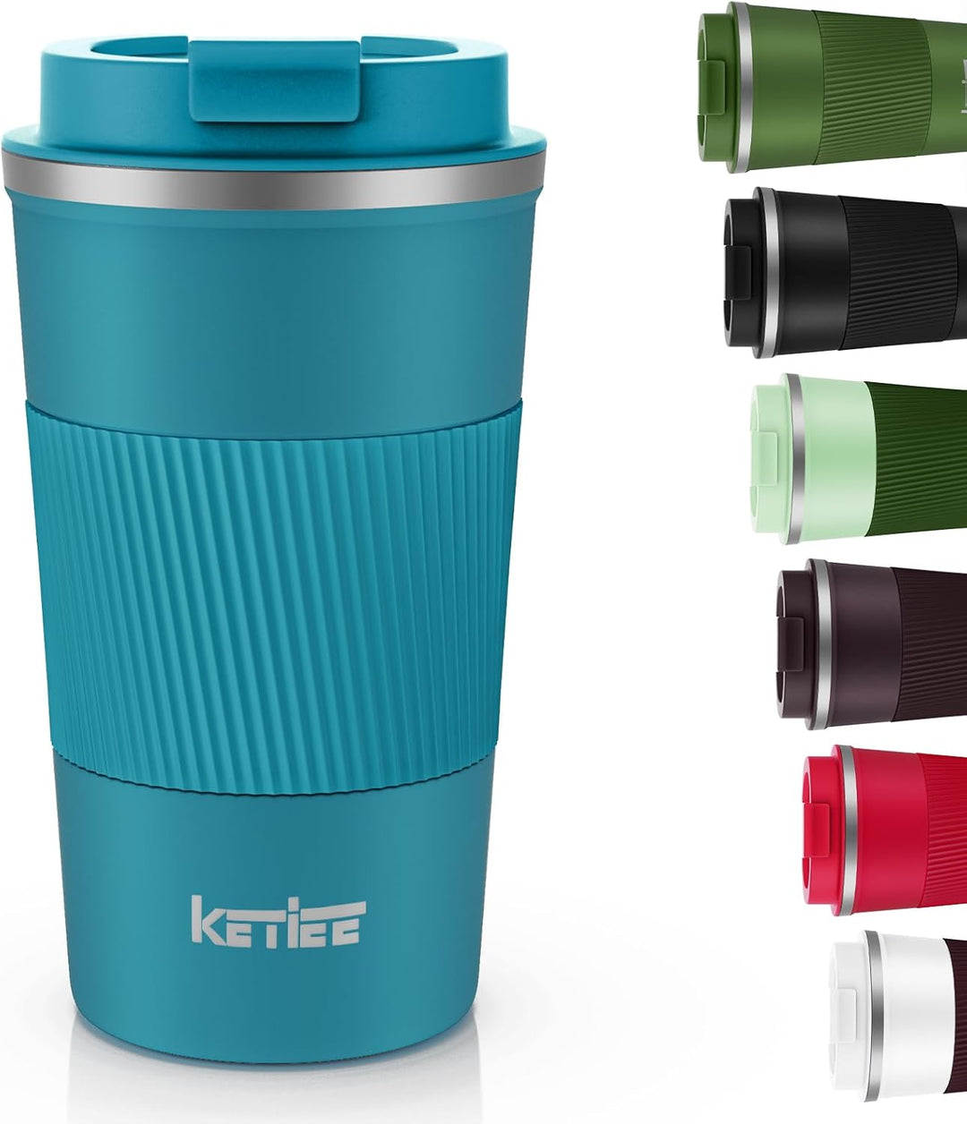 KETIEE Kaffeebecher to go,510ml Thermobecher Kaffee-to-go,Kaffeebecher Thermo,Doppelwandig Reisebech