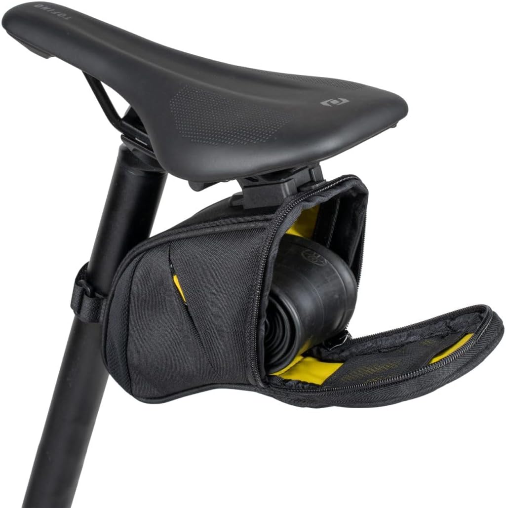 Topeak Aero Wedge Pack DX Satteltasche Schwarz 1,3 L, Fahrradtasche aus 600D Polyester mit QuickClic