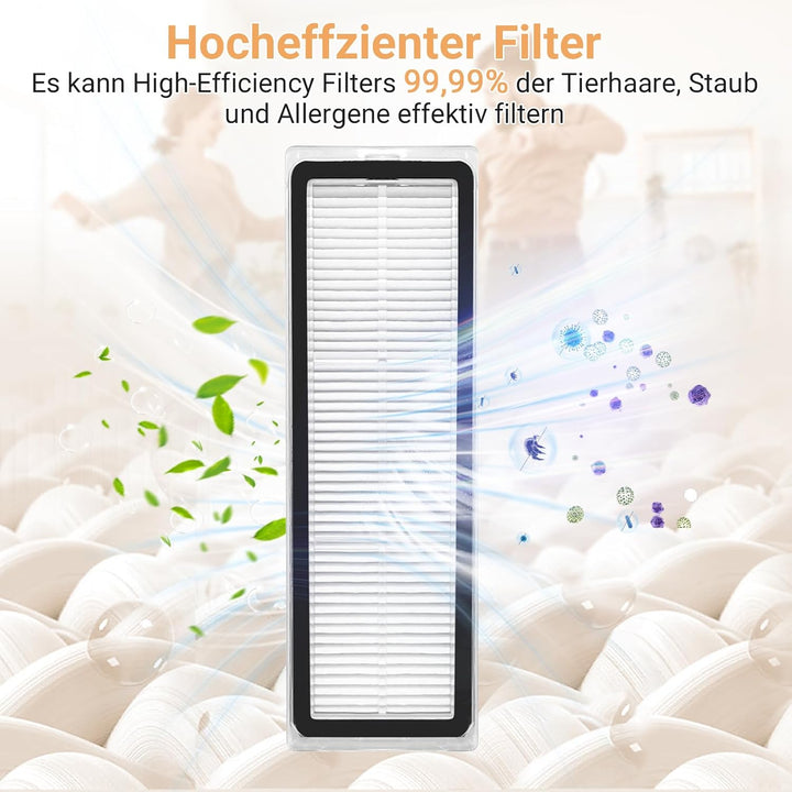 Bpbdzz 23 Stück Zubehörset für Dreame D20 Pro Plus Saugroboter, Ersatzteile mit 1Paar Hauptbürste, 4
