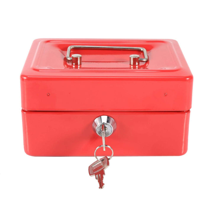 Geldkassette, Feuerfeste Wasserdichte Box Mini Tragbarer Stahl Geldkasse Abschliessbar Bargeld Geld
