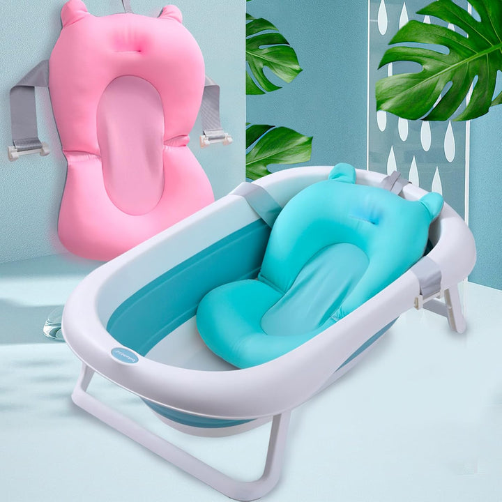 Baby Badewannensitz Baby-Badekissen: Neugeborene Kleinkind Babywannenmatte mit Sicherheitsgurt, Säug