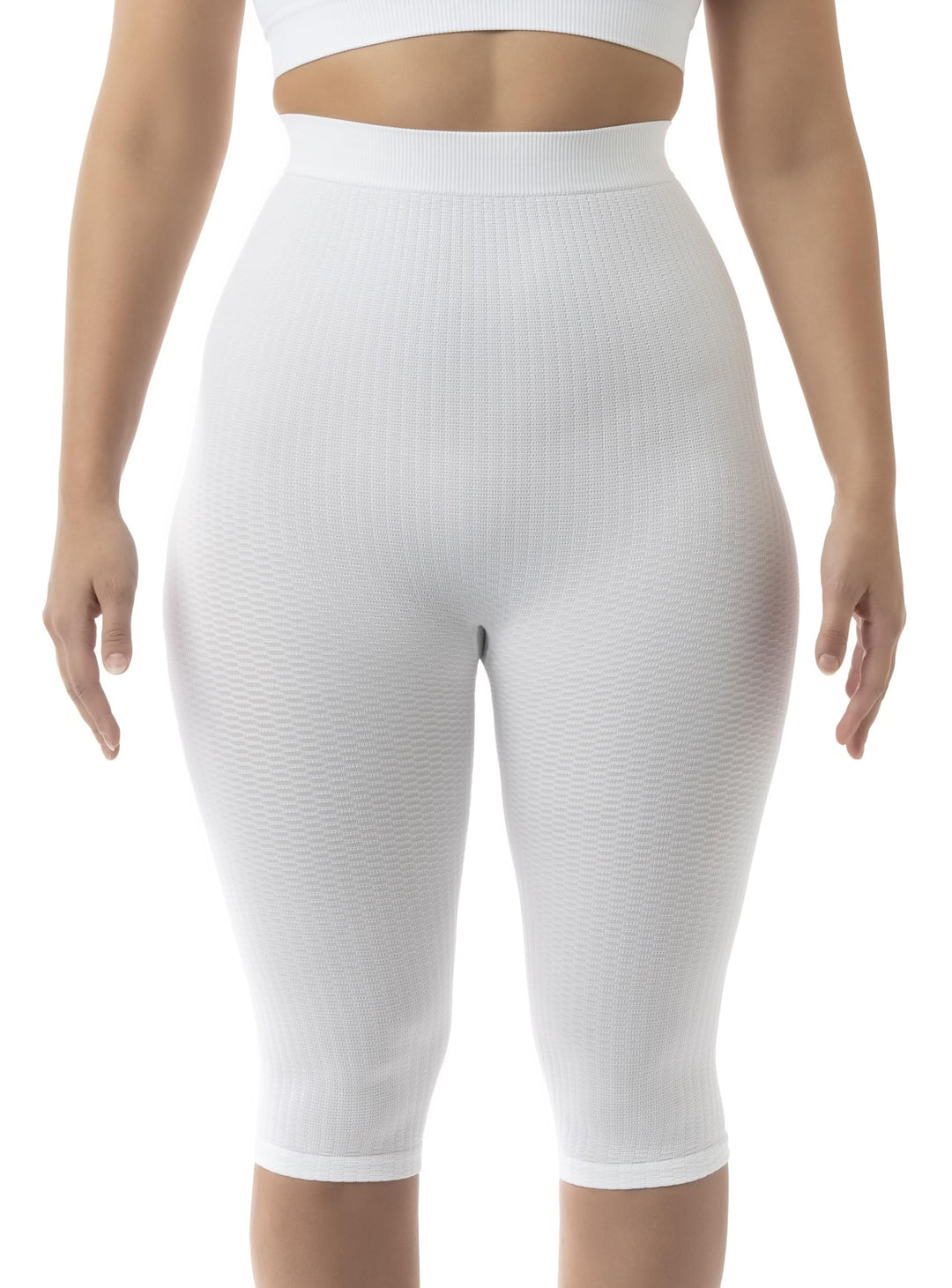FarmaCell 123 Massierende reduzierende Miederhose Hohe Taille unter dem Knie 3XL-4XL Weiss, 3XL-4XL