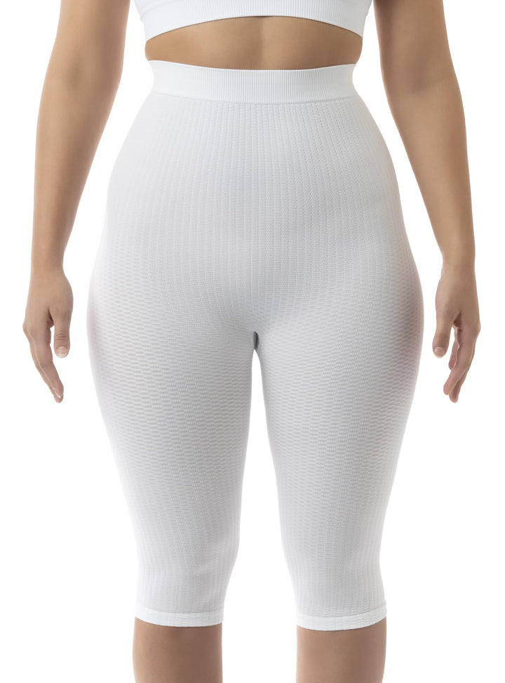 FarmaCell 123 Massierende reduzierende Miederhose Hohe Taille unter dem Knie 3XL-4XL Weiss, 3XL-4XL
