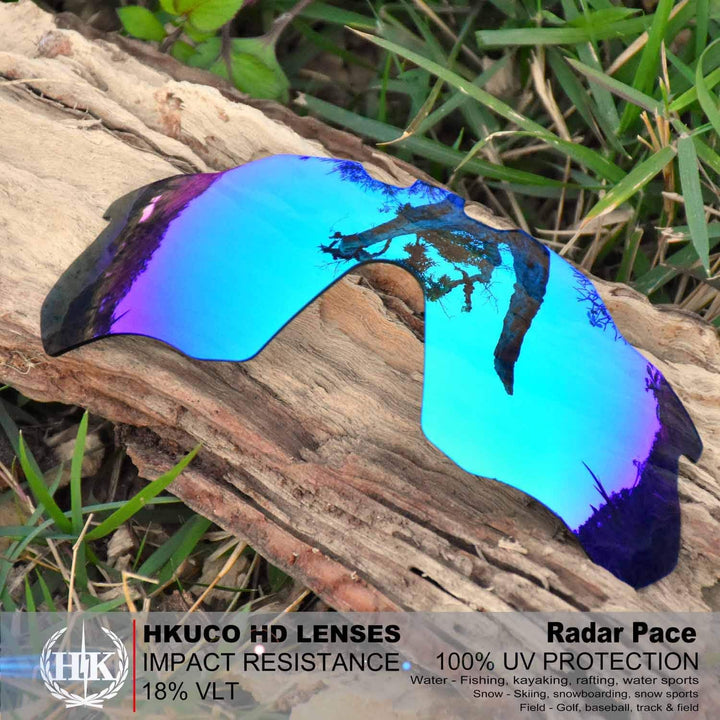 HKUCO verstärken Männer Ersatzgläser für Oakley Radar Pace Blau/Titan/Emerald Grün Sunglasses
