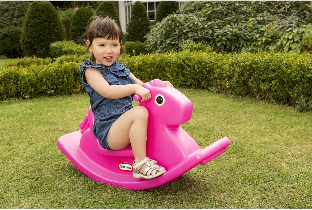 Little Tikes Schaukelpferd - Aktives Spielen für Kleinkinder - Einface Griffe mit Grip und Stabiler