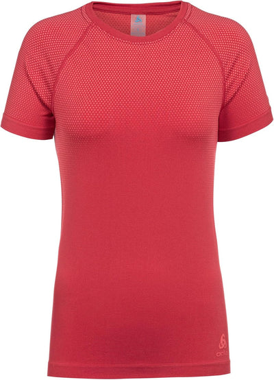 Odlo Damen Bl Top Crew Neck S/S Performance Light E T-Shirt XS American Beauty, XS American Beauty