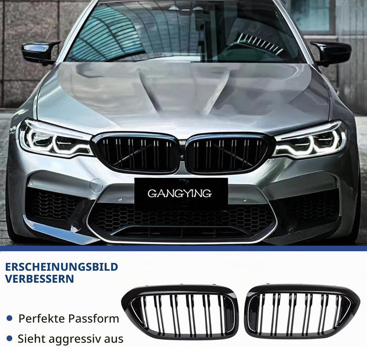 YIUBCZOQI G30 Kühlergrill, vorderer Nieren Grill passend für BMW 5er G30 G31Nieren Schwarz 2017-2020