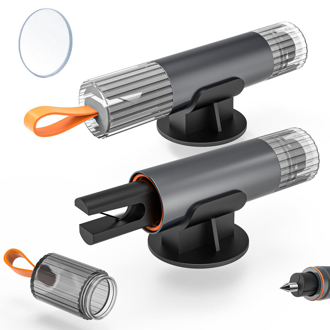 HOAMZ 2 in 1 Gurtschneider Notfallhammer, Notfallhammer Auto mit Gurtschneider，Nothammer mit Testgla