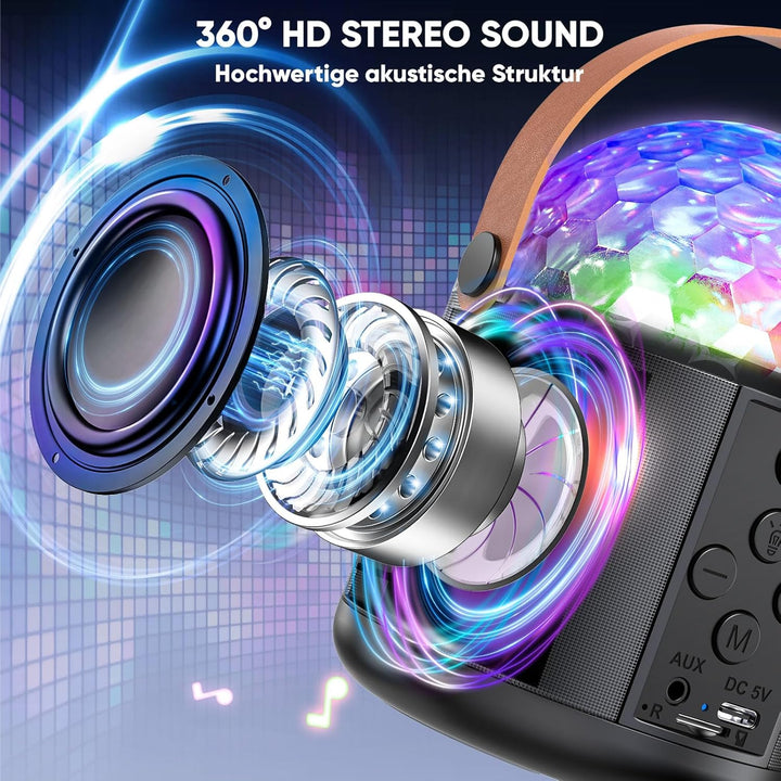 Dislocati Karaoke Maschine mit 2 Karaoke Mikrofon für Kinder und Erwachsene, Oster Geschenk Spielzeu
