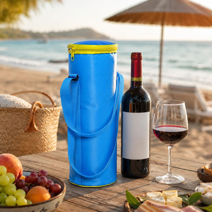 Leberna Isolierte Flaschenkühltasche, faltbar, Weinflasche, Picknick, Getränke, Tragetasche mit vers
