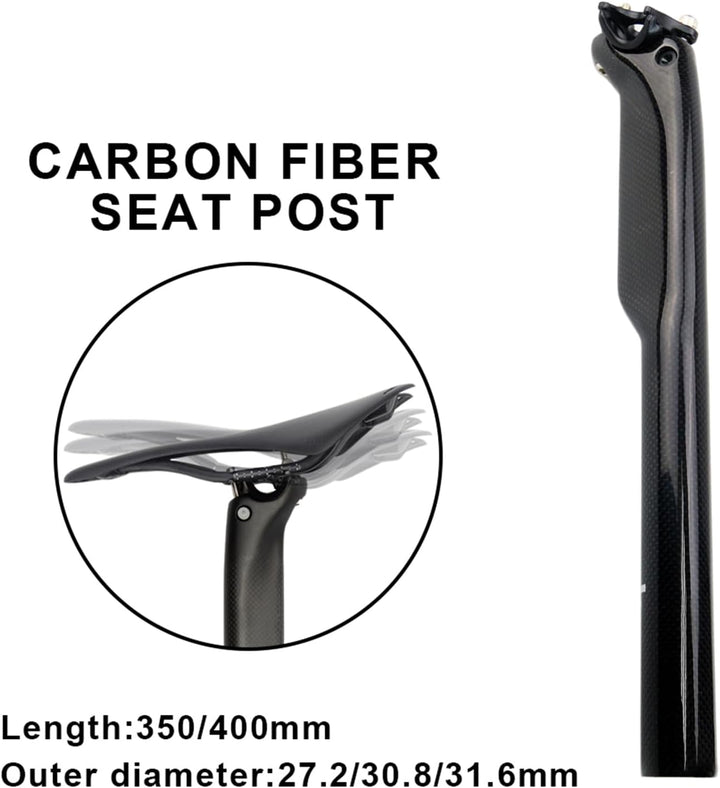 Sattelstütze Carbon Rennrad，Alfa Pasca MTB sattelstütze 27.2/30.8/31.6mm Carbon Seatpost Offset Schw