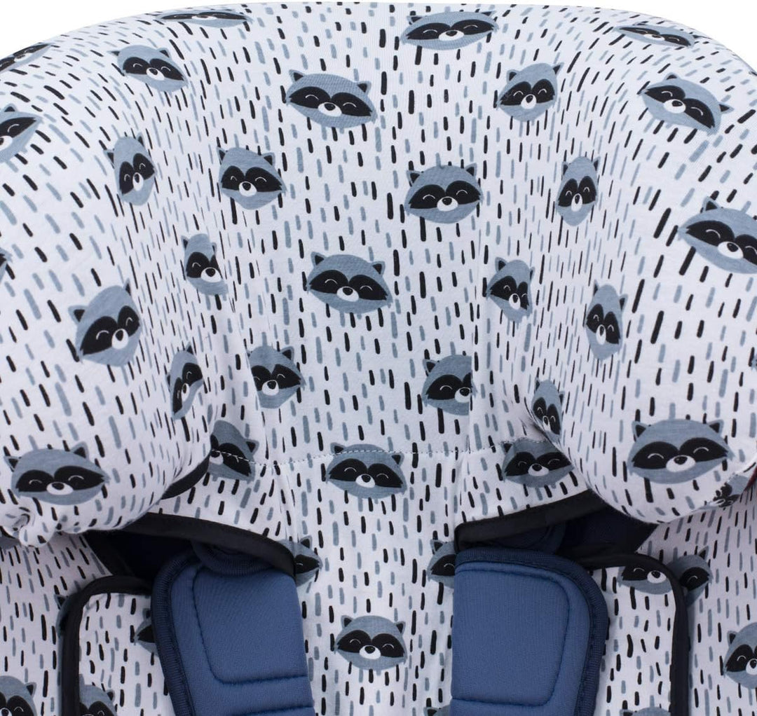 JYOKO Kids Bezug für Autositz kompatibel mit Romer Advansafix, Evolva IV M, aus Baumwolle (Raccoon,