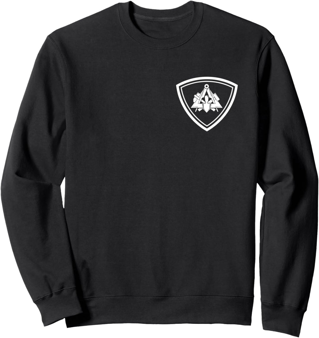 Traditionelles Maurer Emblem mit Zunftzeichen auf Brust Sweatshirt