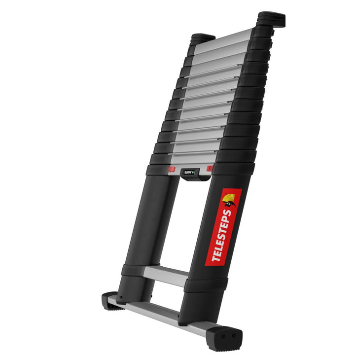 Telesteps PrimeLine Teleskop-Anlegeleiter mit Stabilisator / Anlegeleiter 4,1 m / Leiter aus Alumini