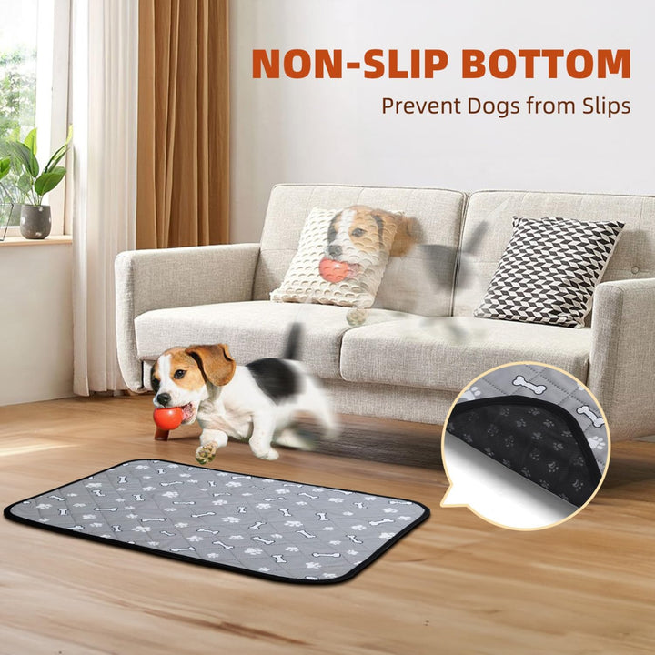 Nobleza Wiederverwendbare Welpenunterlagen, 2er Set Waschbar Haustier-Urinunterlage, 60 x 45 cm Schn