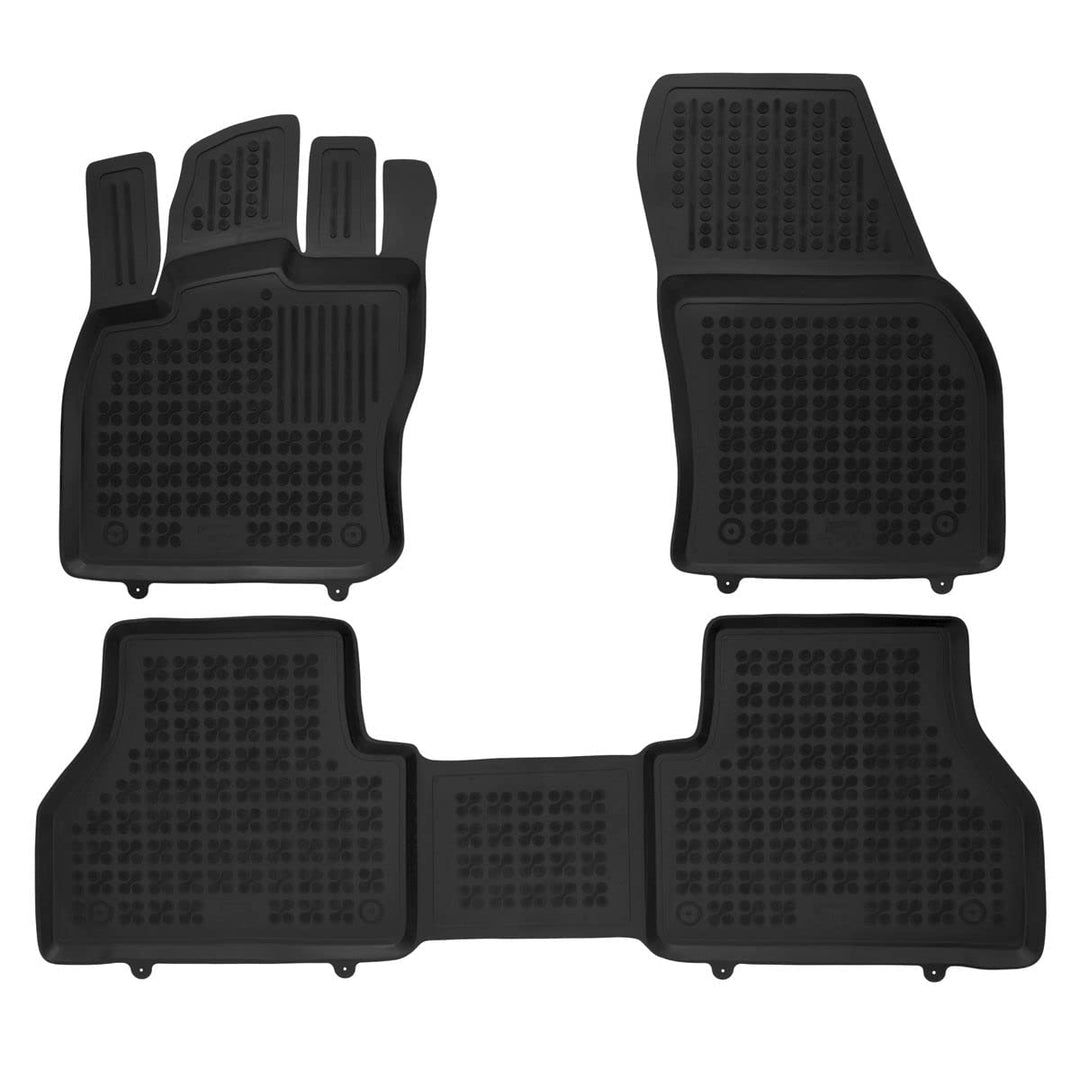 Hohe Gummi Fussmatten mit Rand passend für VW Caddy ab 11/2020/Ford Tourneo Connect ab 5/2022 AZUGA