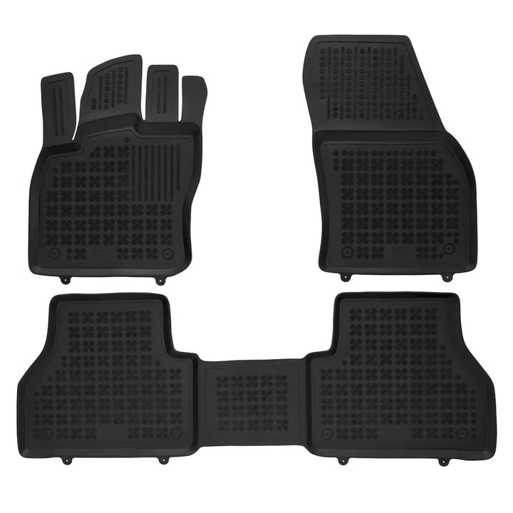 Hohe Gummi Fussmatten mit Rand passend für VW Caddy ab 11/2020/Ford Tourneo Connect ab 5/2022 AZUGA