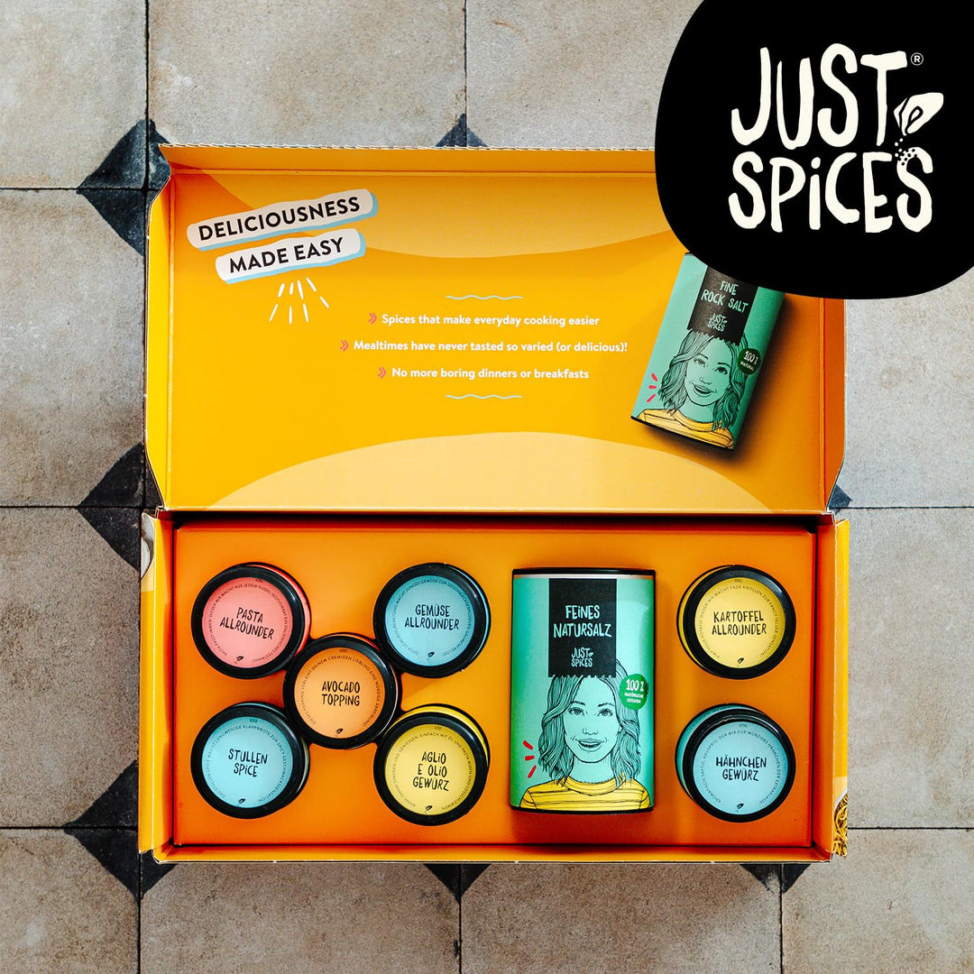Just Spices Starter Set I 8 Gewürzmixe für jeden Geschmack I Geschenk zum Einzug I Gewürzset