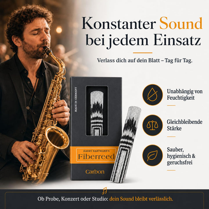 Fiberreed Blatt Alt Saxophon Carbon MS Single, Single