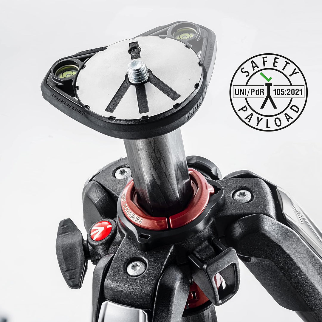 Manfrotto 055XPRO Carbon-Stativ mit 3 Segmenten – Leichtes Reise-Stativ für DSLR & spiegellose Kamer