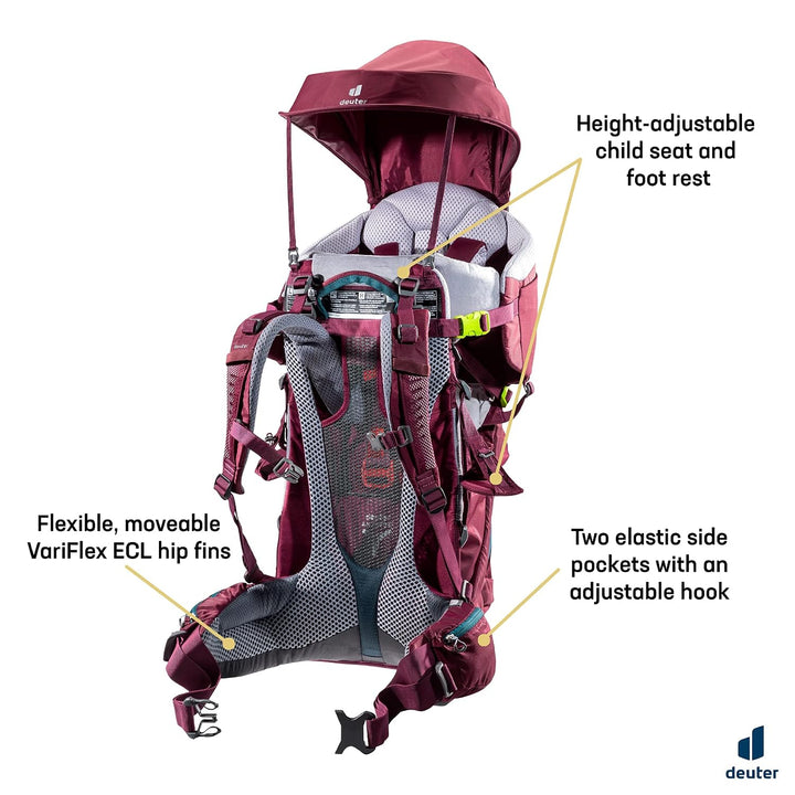 deuter Kid Comfort Child Carrier and Backpack - Maron Einheitsgrösse Maron, Einheitsgrösse Maron