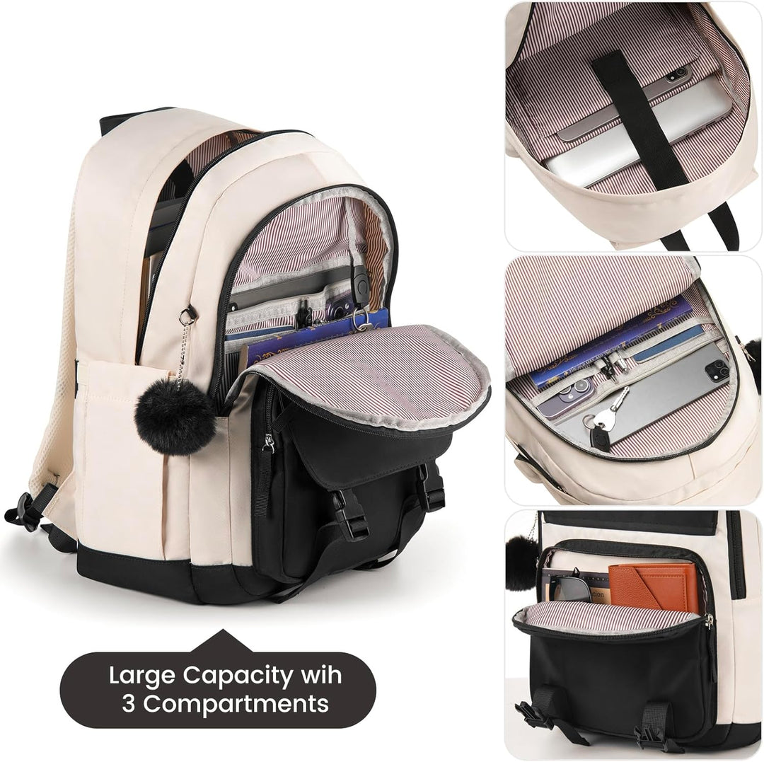 MOMUVO Rucksäcke für Teenagerinnen & Frauen,Laptop-Schulrucksack | Niedlicher College-Rucksack für S