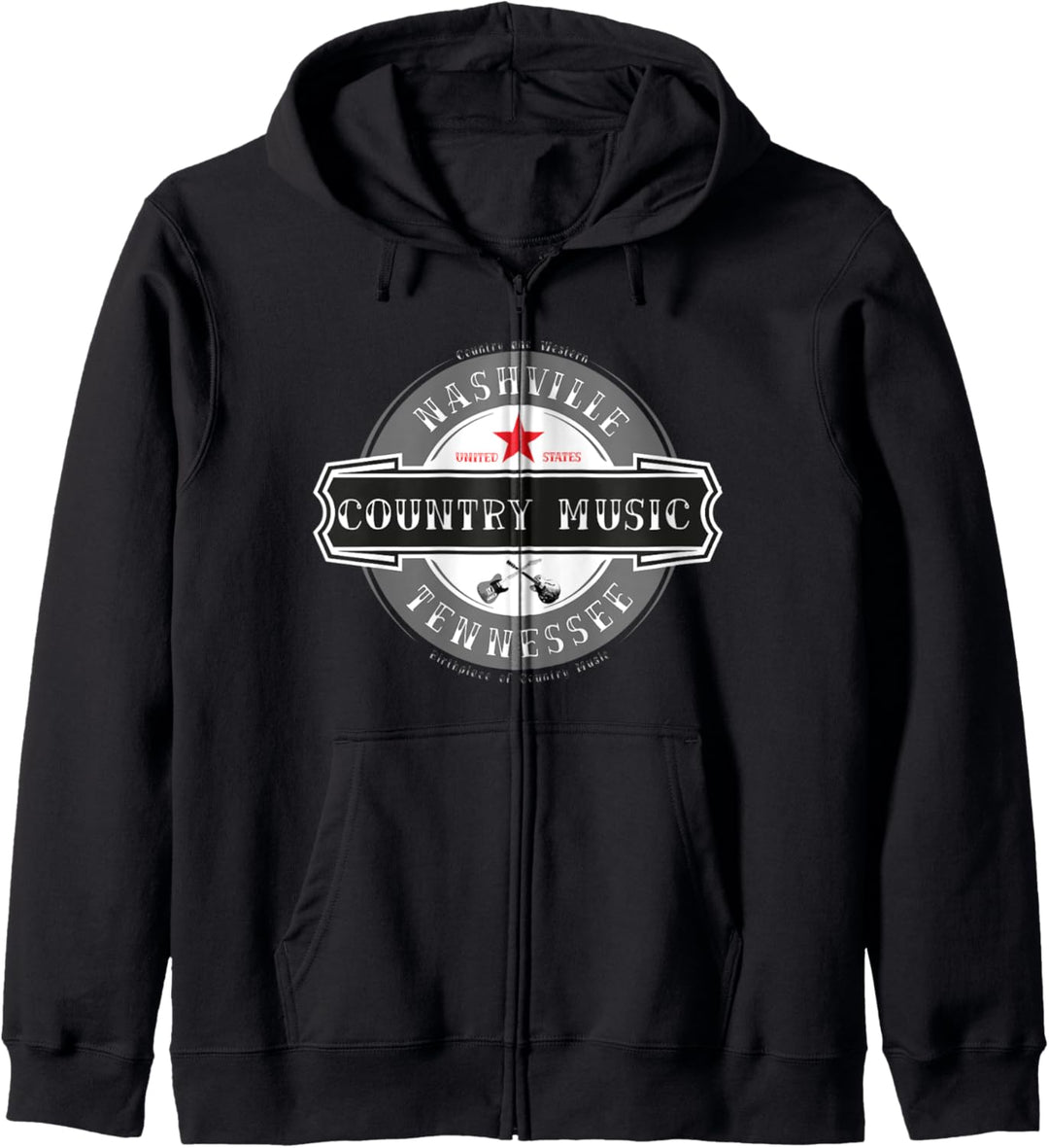 Country Music Nashville Tennessee USA Western Streetwear Kapuzenjacke