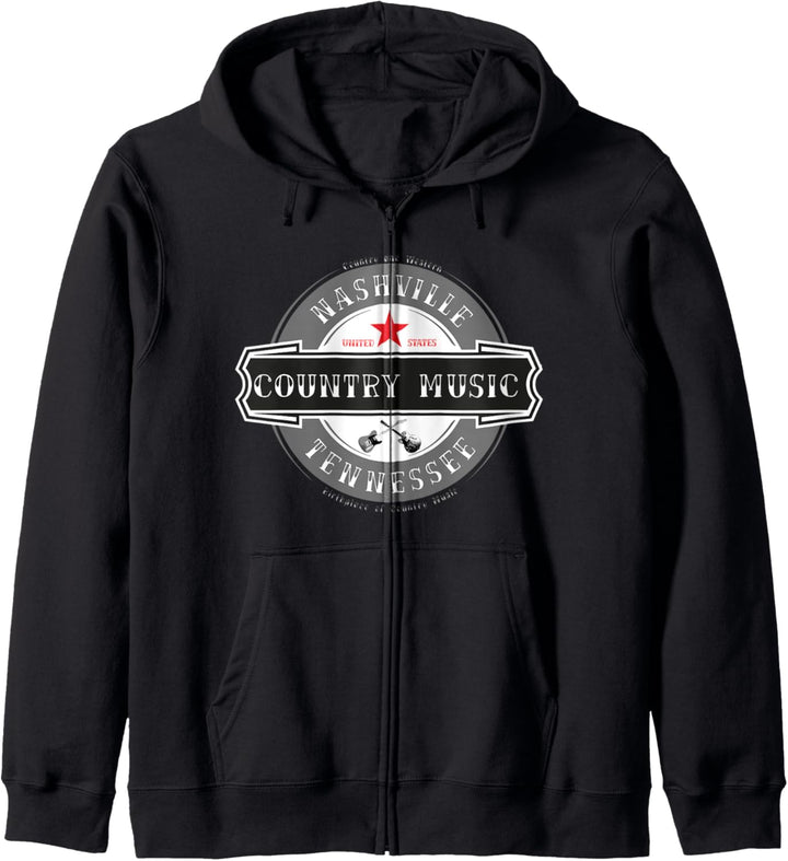 Country Music Nashville Tennessee USA Western Streetwear Kapuzenjacke