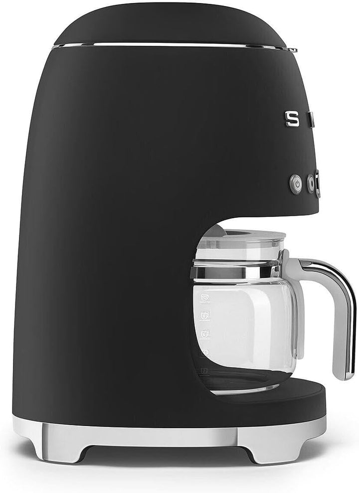 SMEG - Máquina de Café de Filtro, Anni 50, Preto mate DCF02BLMEU Mattschwarz, Mattschwarz
