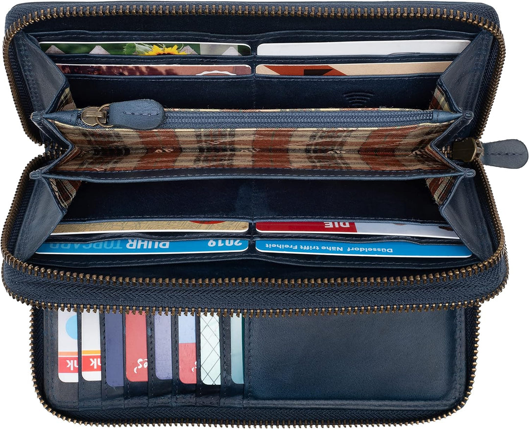 Hill Burry Leder Damen Portemonnaie Arite I Geldbörse I Brieftasche | Geldbeutel Wallet Portmonee mi