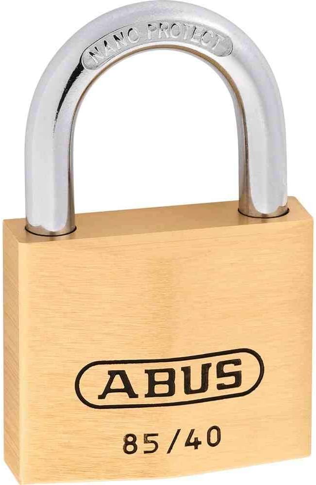 ABUS Vorhängeschloss Messing 85/50 - für Kellertüren, Schuppen u. v. m. - wetterfest - Messing-Schlo