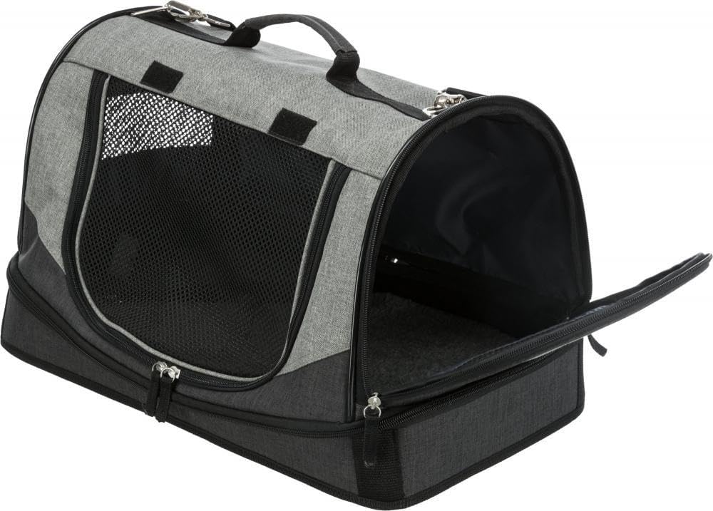 Trixie 28940 Tasche Holly, 30 × 30 × 50 cm, schwarz/grau 50 x 30 x 30 cm, L 50 x B 30 x H 30 cm
