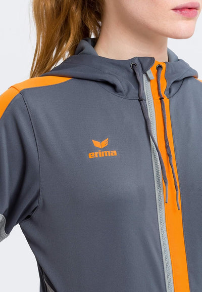 Erima Damen Squad Trainings Jacke 42 Slate Grey/Monument Grey/New Orange, 42 Slate Grey/Monument Gre