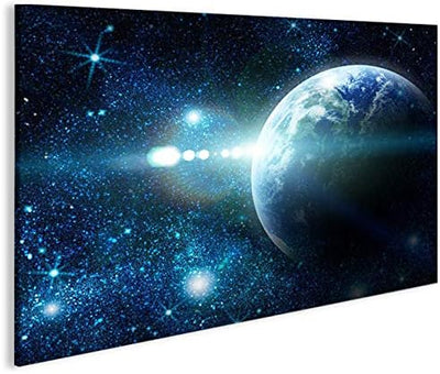 islandburner Bild Bilder auf Leinwand Sterne Weltall Space 1p XXL Poster Leinwandbild Wandbild Dekoa