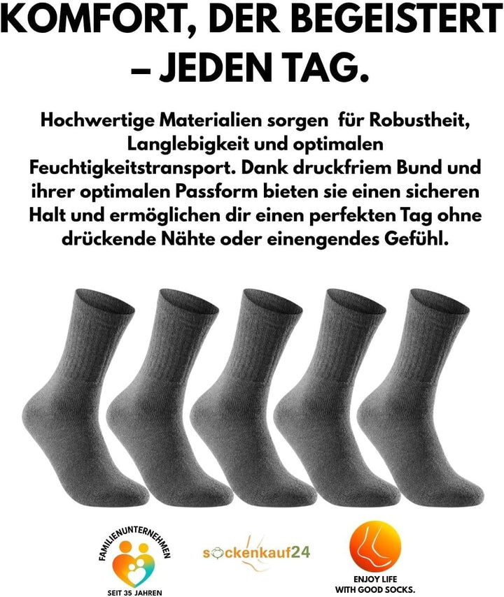 10 | 20 | 30 Paar Sportsocken Tennissocken Arbeitssocken Herren &amp; Damen Socken Baumwolle 35-38 10 Pa