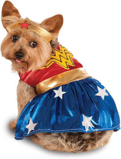 Offizielles Rubie's DC Comic Wonder Woman Kostüm für Hunde, Superhelden-Geschenk, grosse Hundegrösse