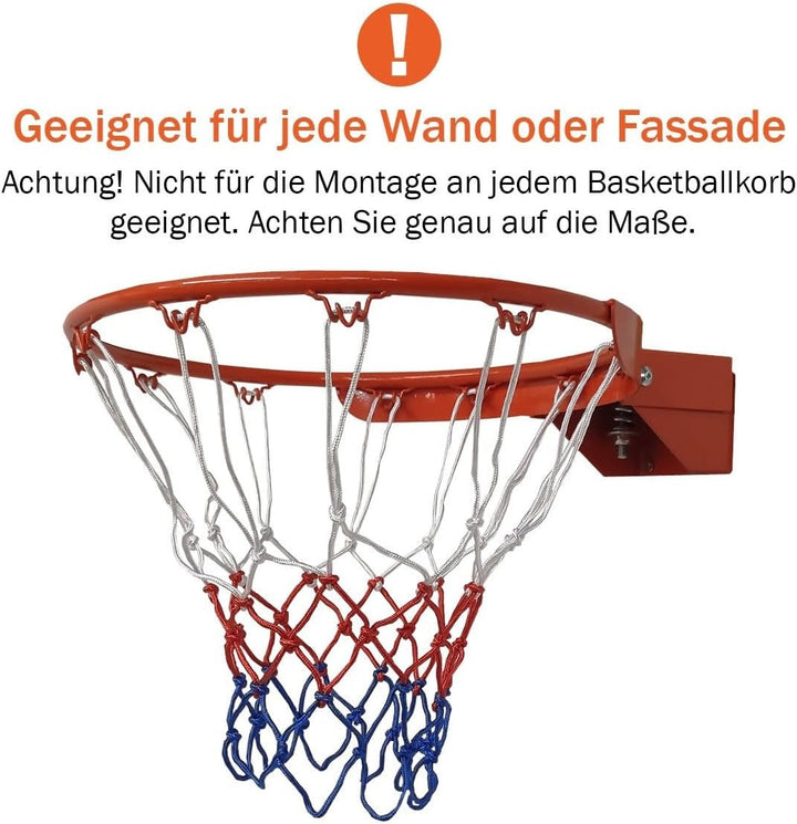 Pegasi Basketballring Pro - Basketballkorb mit Wandhalterung - Abnehmbarem Basketballnetz - Standard