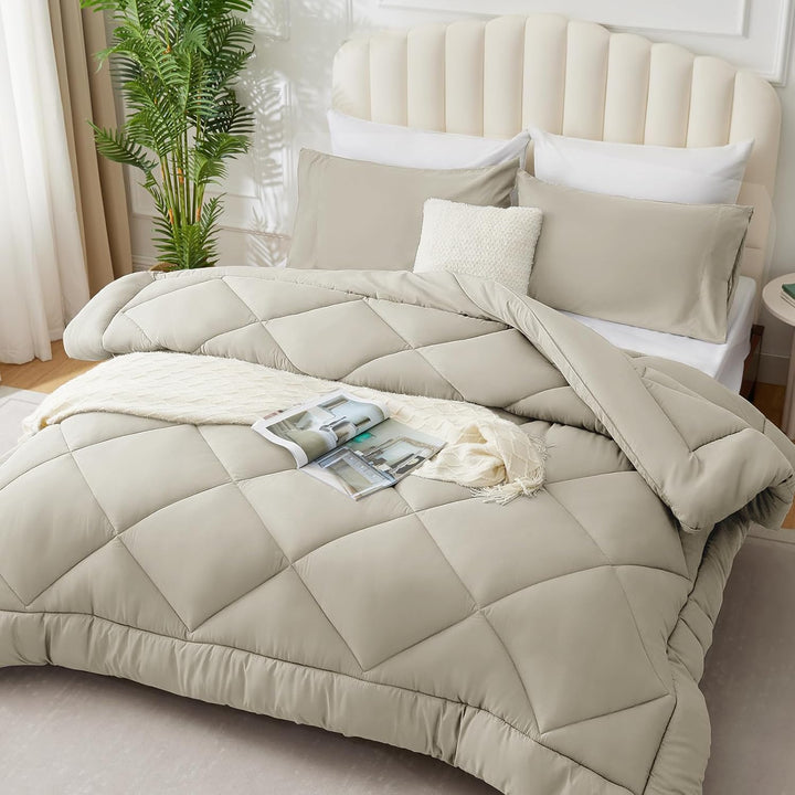 WAVVE Bettdecke 200x200cm Ganzjahresdecke 4 Jahreszeiten, Steppdecke 300gsm Mikrofaser 200x200 cm, S