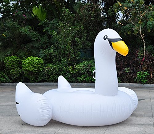 BUSDUGA - Riesiger aufblasbarer Schwan, die Badeinsel die auffällt - 190x190x130cm - DER Hingucker ü