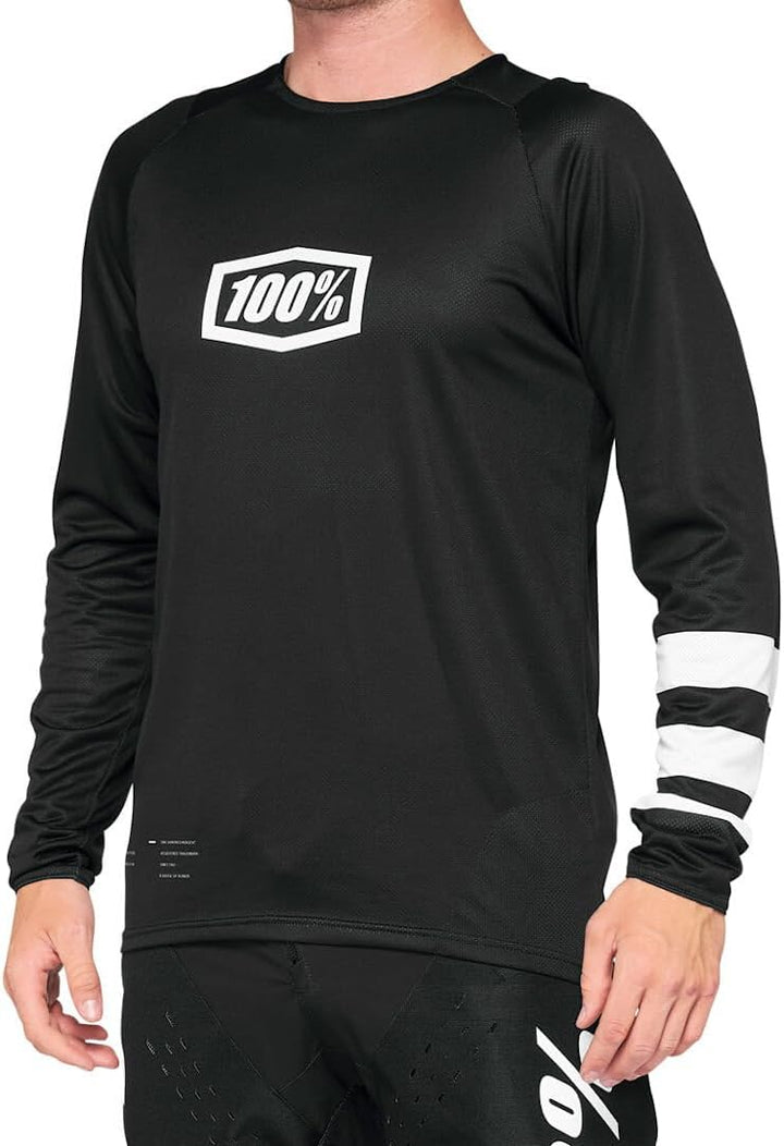 100% MTB-Jersey Langarm R-Core Schwarz Gr. M