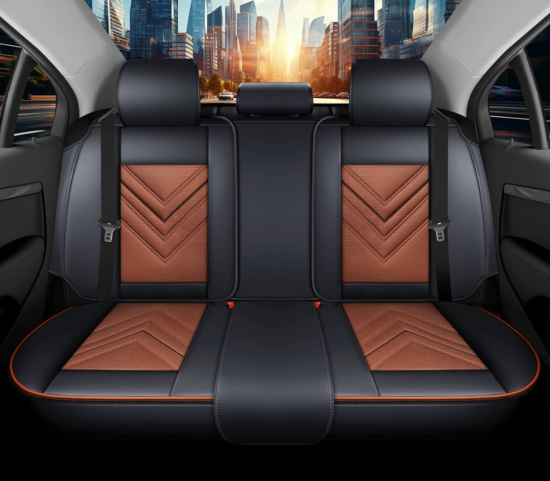 Schonbezüge Sitzbezüge Komplettset für VW Amarok Bj ab 2010 in Schwarz/Braun FSL2