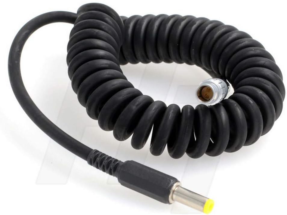 HangTon DC Stecker 5.5x2.1mm Barrel 2 Pin gewickeltes Stromkabel für Teradek Bond Bolt, Atomos Monit